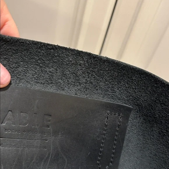 ABLE Classic Black Leather Tote Bag - Picture 7 of 7